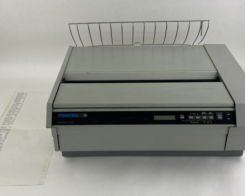 Printek Formspro 4503 Dot Matrix Printer 90484 Tested
