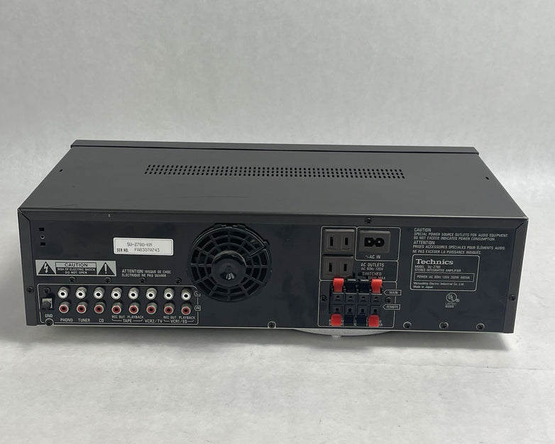 Technics SU-Z780 Stereo Integrated Amplifier Tested No Power Cord