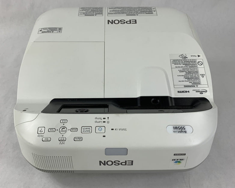 Epson BrightLink 595Wi H599A LCD Lamp Projector 48 Lamp Hours - No Remote