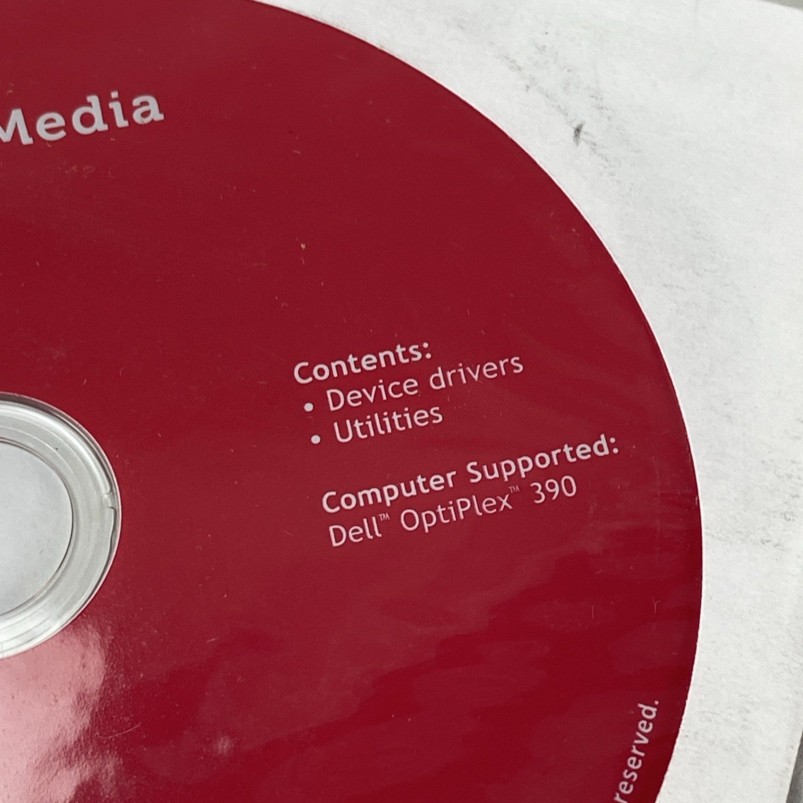 Genuine Dell 0745Y7 TYW3F OptiPlex 390 Resource Media DVD Drivers Utilities 2