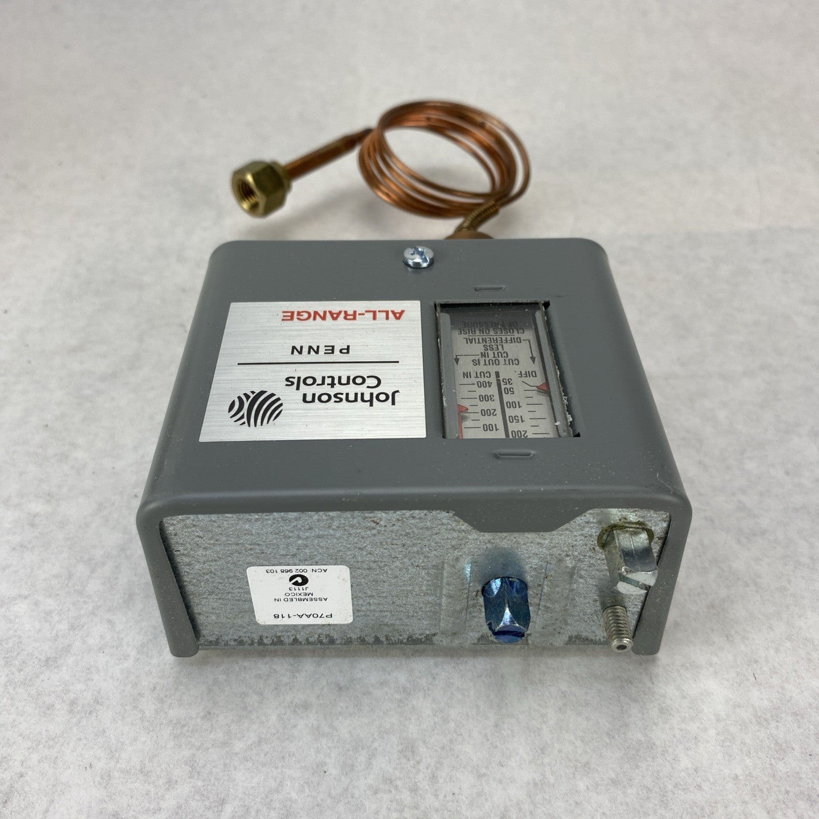 Johnson Controls Penn P70AA-118C High Pressure Fan Cycling Control8