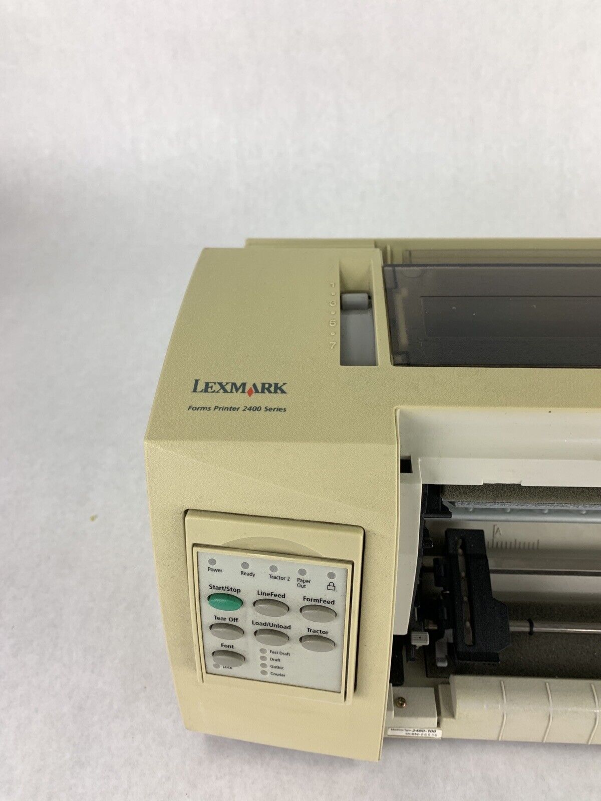 Lexmark 2400 Series 2480-100 Dot Matrix Printer Bad Ports for Parts and Repair