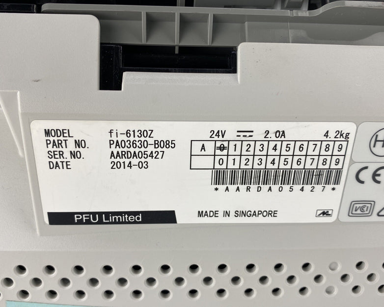 Fujitsu fi-6130Z Scanner PA03630-B085 2014 WORKING