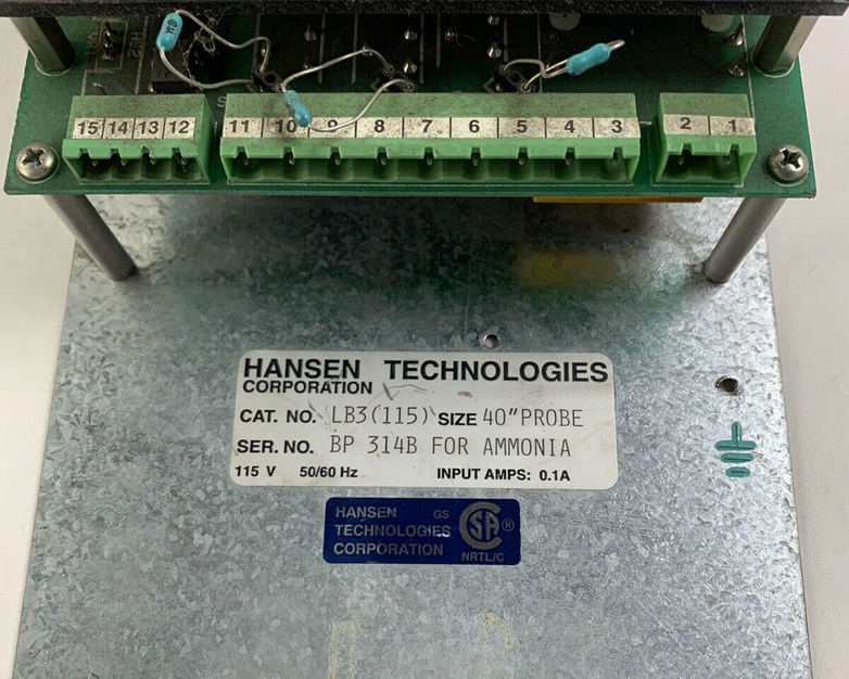 Hansen Technologies Corporation  Vari Level Amonia LB3
