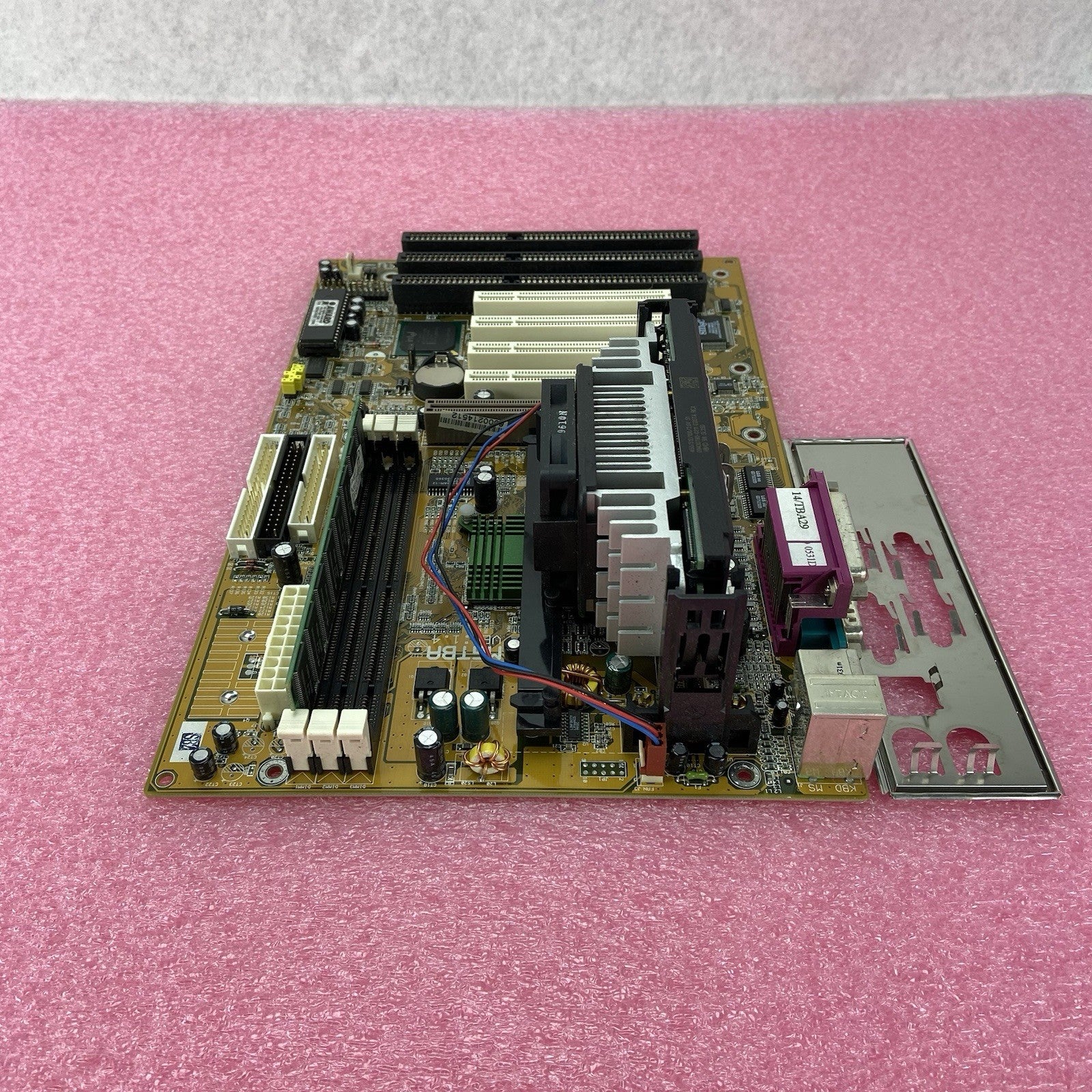 Biostar M6TBA Motherboard Intel Pentium III 448MHz 128MB RAM w/Shield 3x ISA5