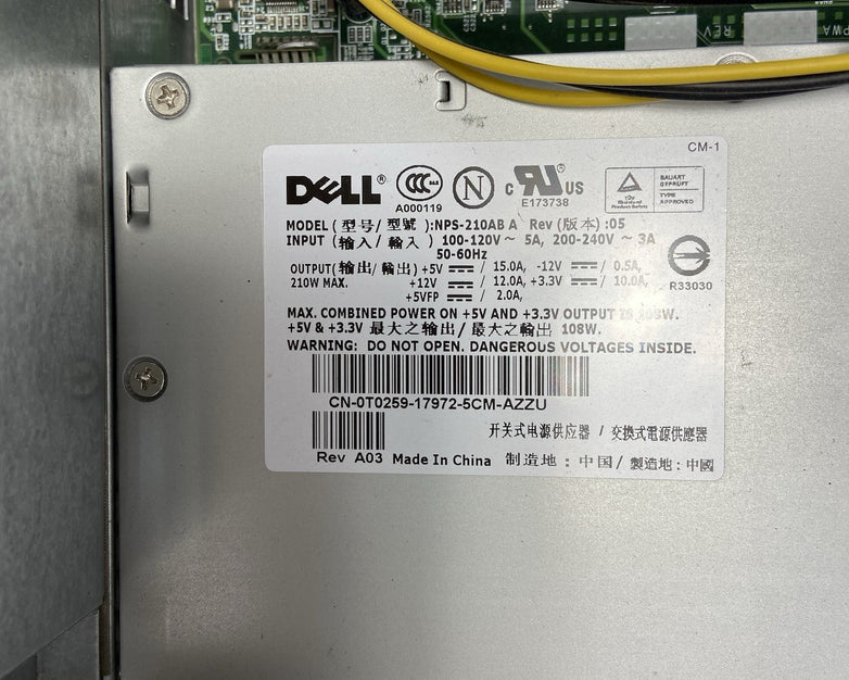 Dell Optiplex 170L SFF Intel Pentium 4 3.2GHz 1GB RAM No HDD No OS