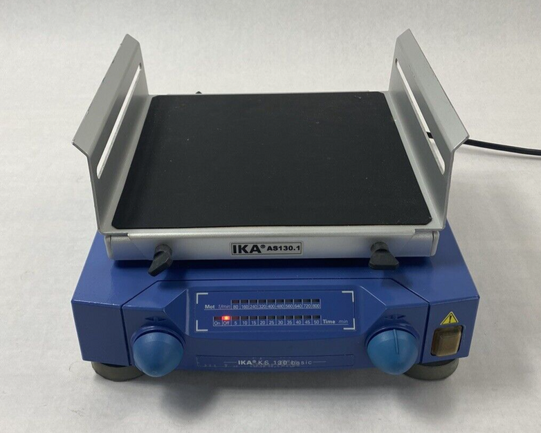 IKA KS 130 B S1 Low Profile Orbital Laboratory Shaker Power Tested No Power Cord