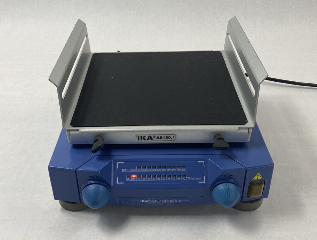IKA KS 130 B S1 Low Profile Orbital Laboratory Shaker Power Tested No Power Cord