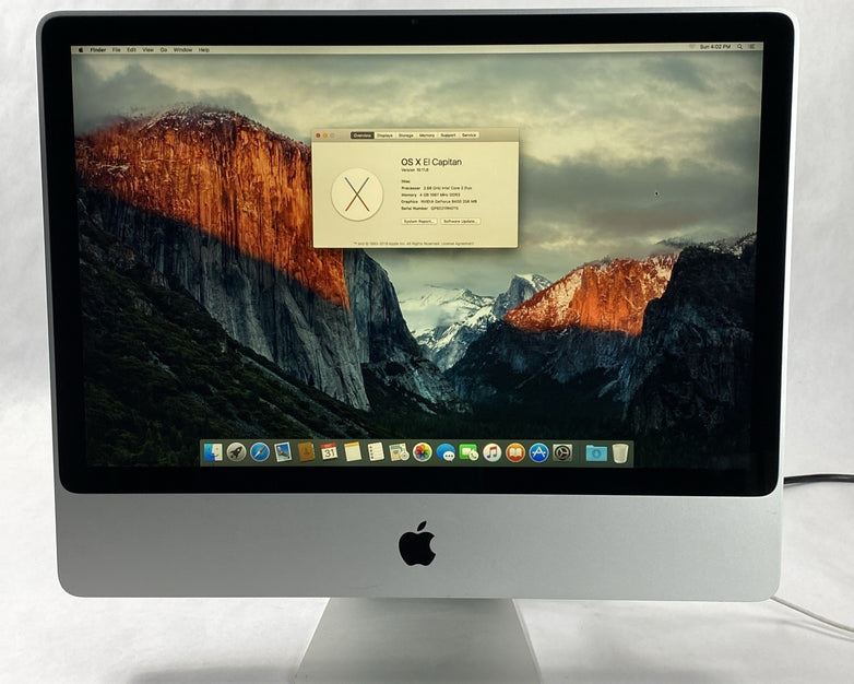 Apple A1225 iMac 24" 2009 2.66 GHz Core 2 Duo 4 GB RAM 640 GB HDD macOS 10.11.6