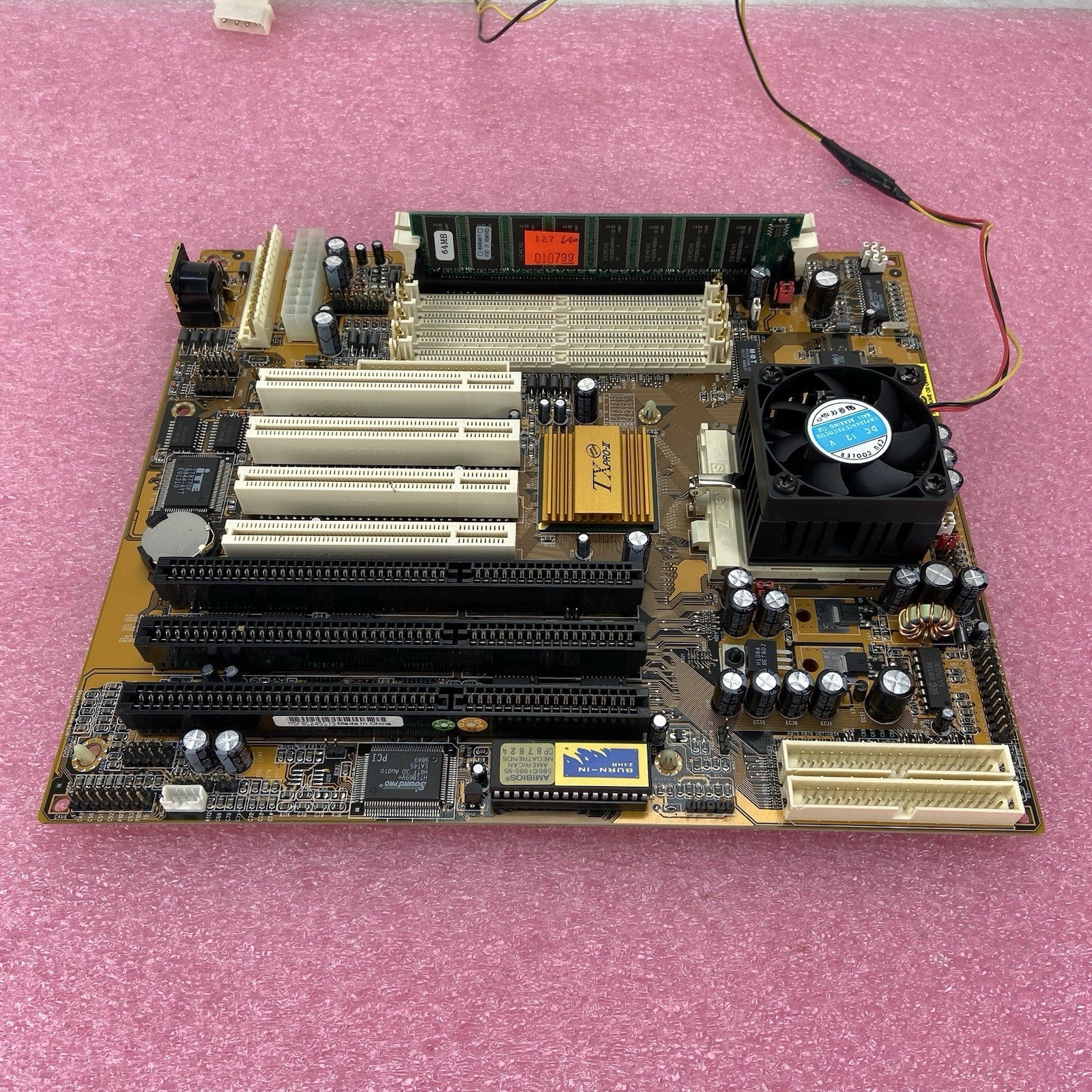 PC Chips M571 Motherboard Intel Pentium MMX 233MHz 64MB RAM 3x ISA4