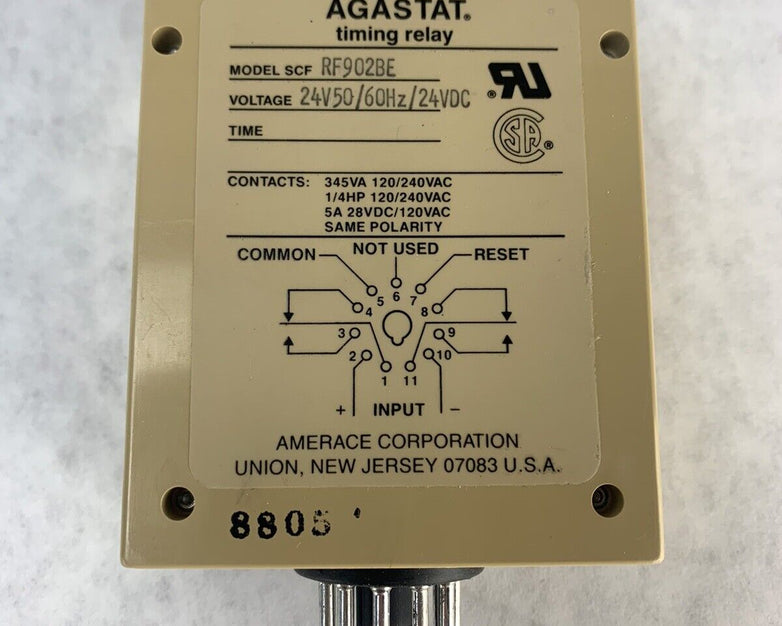 Agastat Timing Relay RF902BE 24Volts