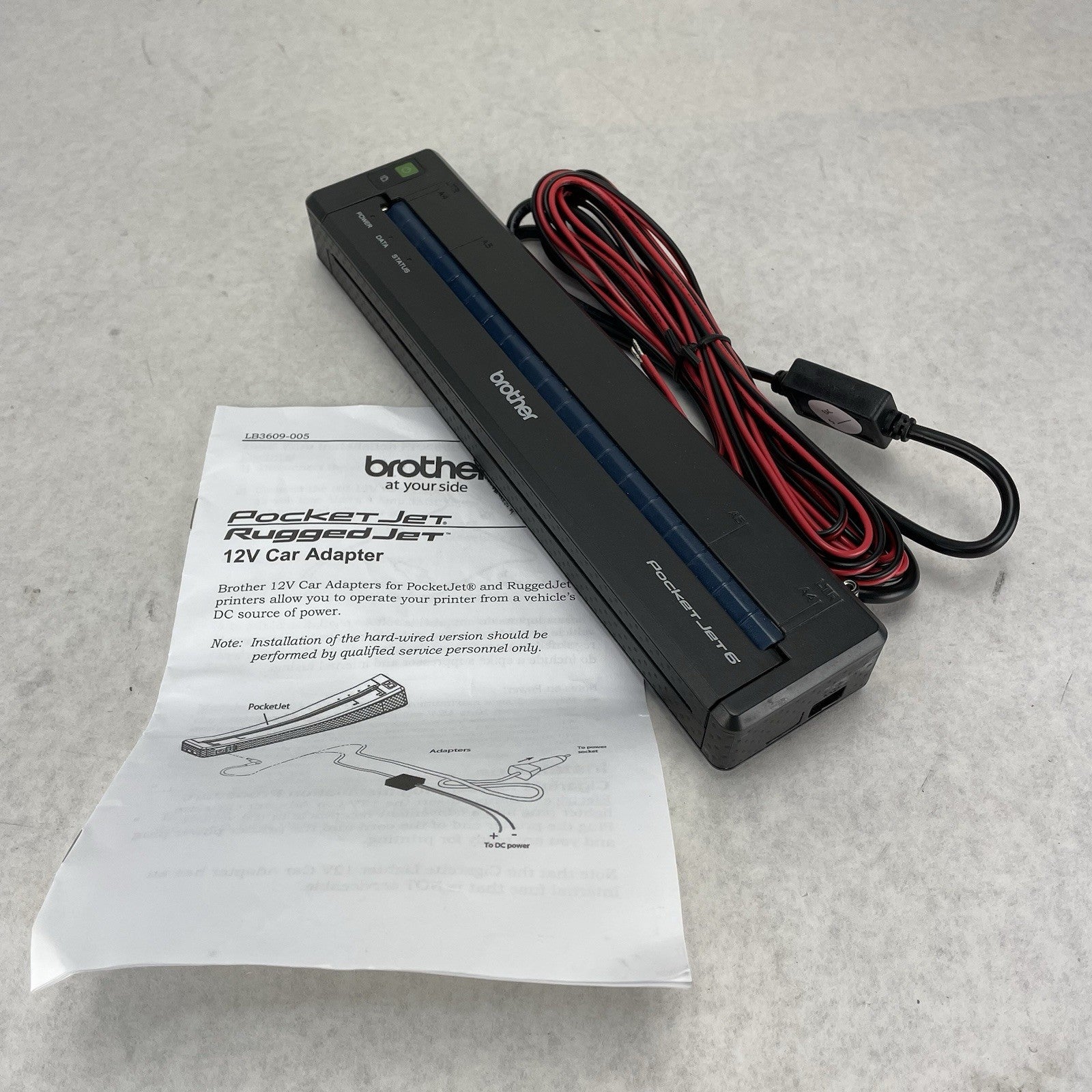 Brother Printer LB3692-003 Car Adapter 14' For Ruggedjet 2 3200 4200
