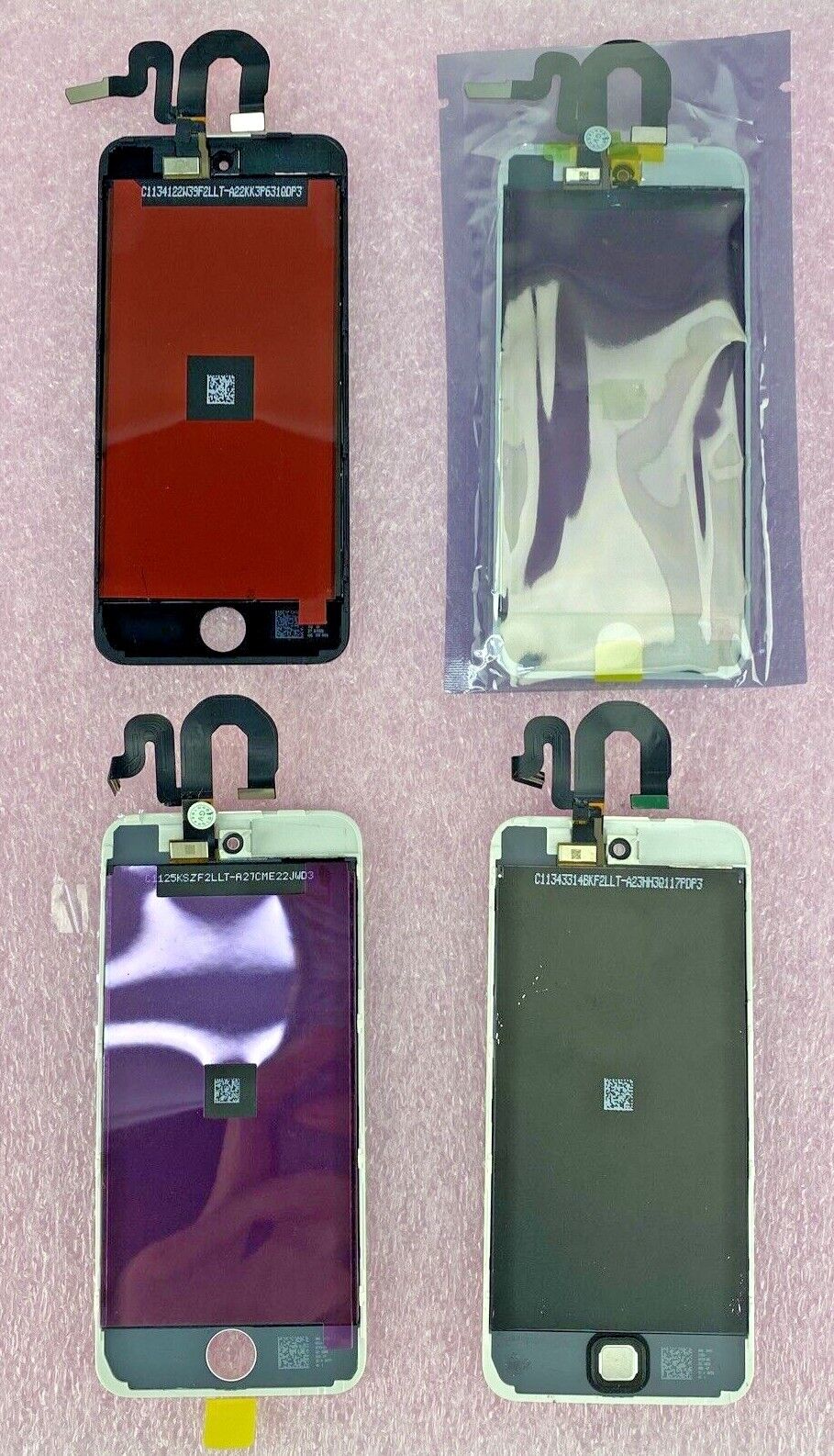 Mixed Lot of 4 Various Aftermarket iPod Touch Gen 5 Touchscreens SOLD AS IS