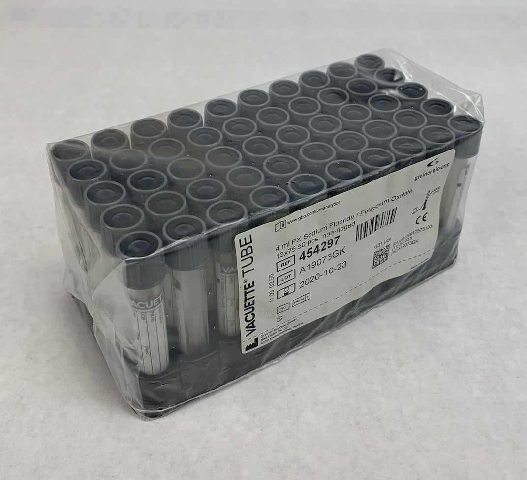 Vacuette 454297 4ml FX Sodium Flouride / Potassium Oxalate 13x75 50pcs Tubes