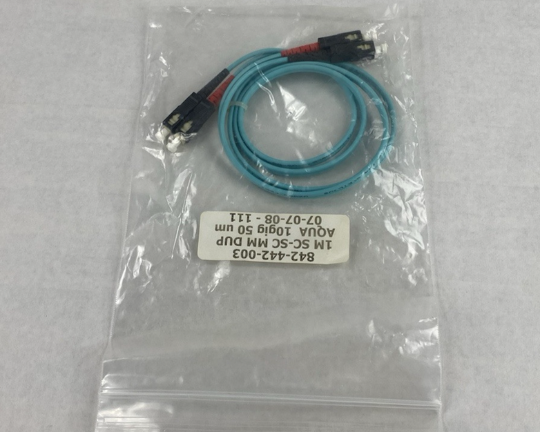 1M SC-SC MM DUP Aqua 10 Gig 50 um Fiber Patch Cable Lot of 4