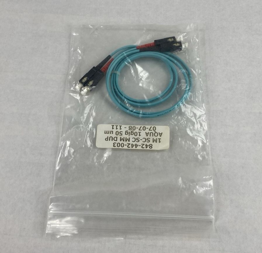 1M SC-SC MM DUP Aqua 10 Gig 50 um Fiber Patch Cable Lot of 4