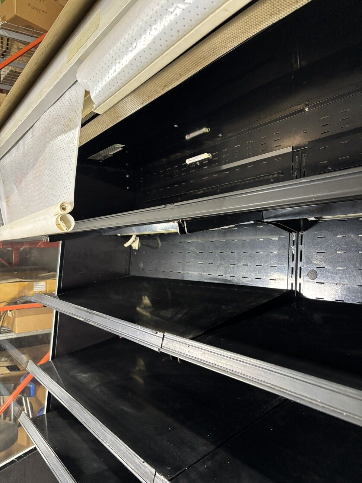 Federal Industries RSSM678R-3 Black 71" Self Serve Four Shelf Air Curtain Powers