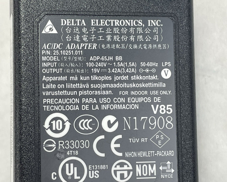 Delta Electronics ADP-65JH BB AC/DC Adapter 19V 3.42A Lot of 10