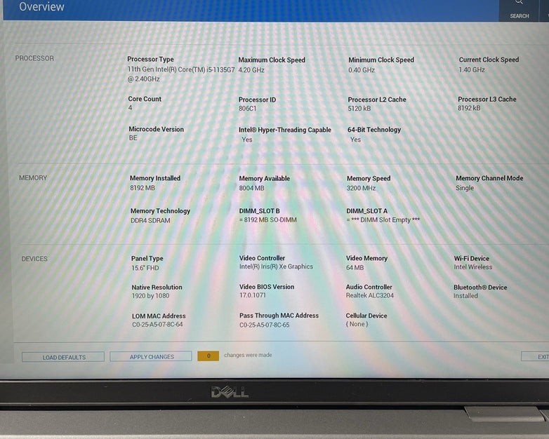 Dell Latitude 5520 15.6" i5-1135G7 2.4GHz 8GB RAM No SSD/OS/AC - Scratched Paint