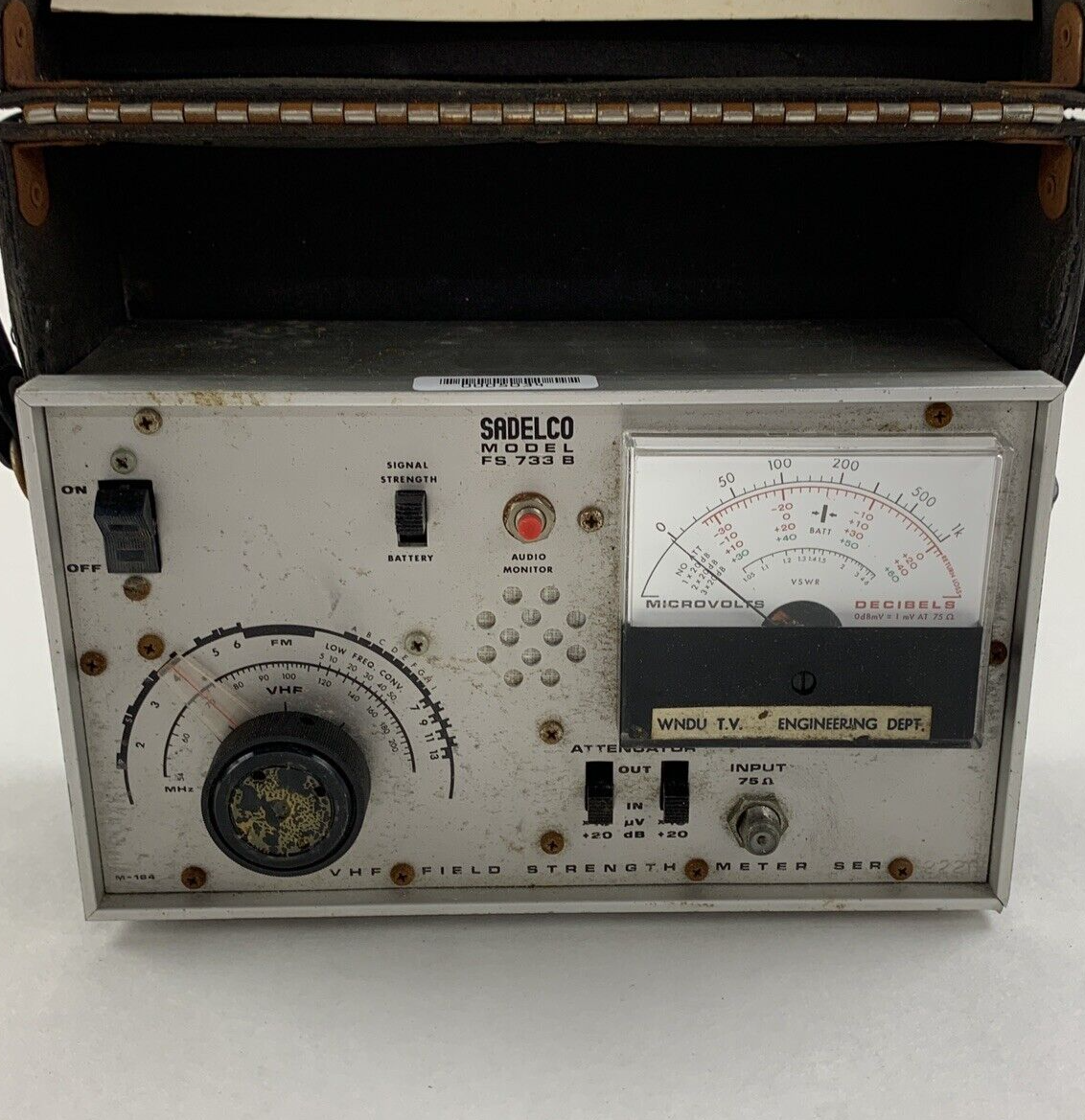Sadelco FS 733 B VHF Cable TV Signal Strength Tester Untested