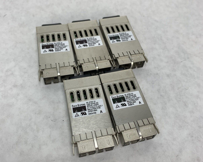 Lot 5 Cisco Systems Fiber Optic Module 30-0759-01 1000Base-SX 850nm Laser