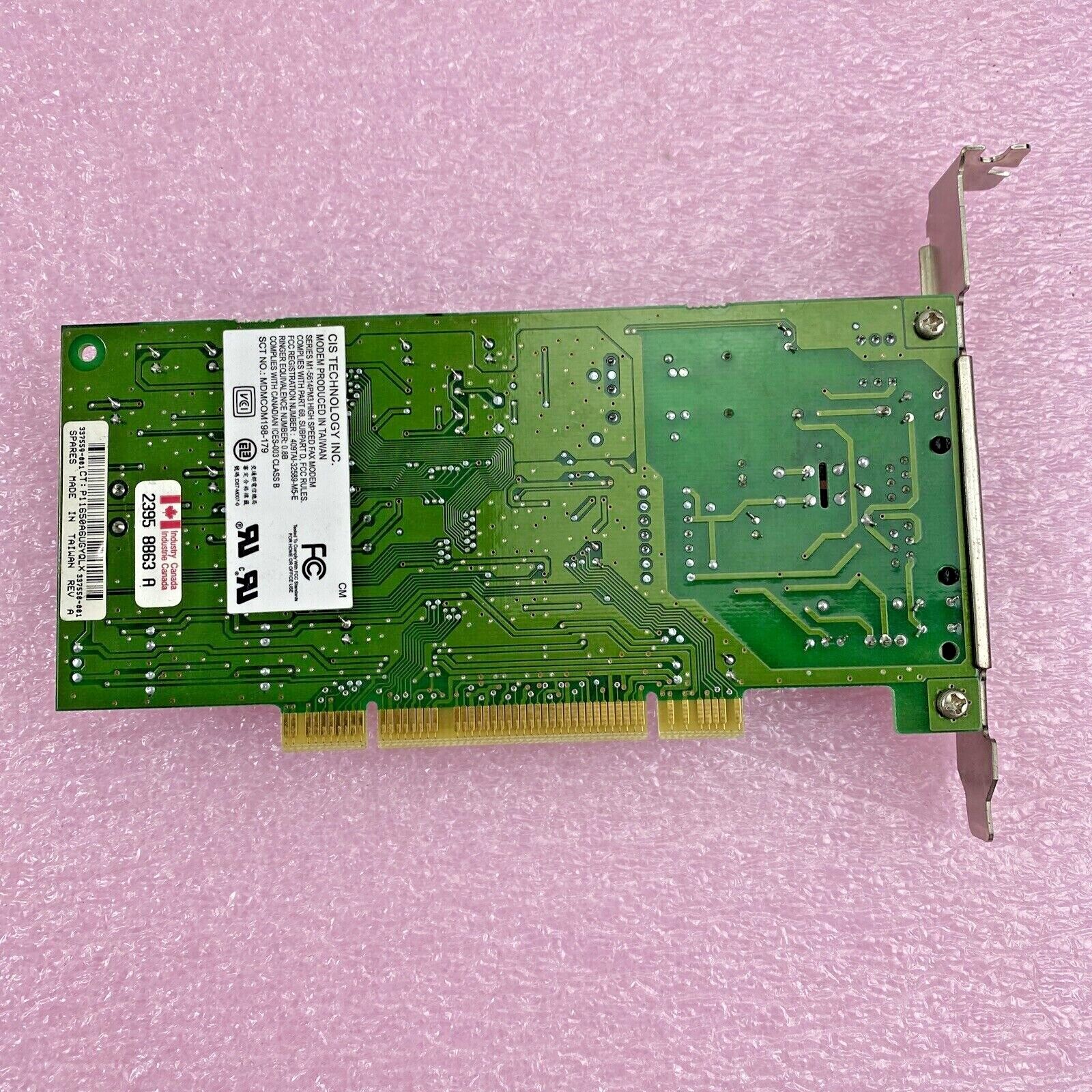 CIS Technology 337559-001 56K WS/M1-5614PM3 high speed fax modem PCI Card