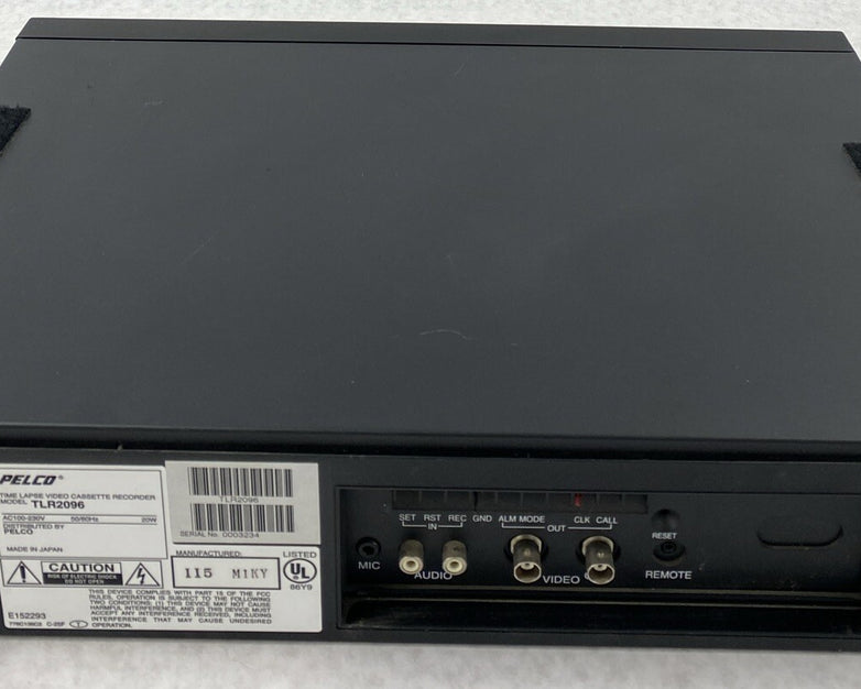 Pelco TLR2096 96H Time Lapse 4 Head BNC Video Recorder NO ACCESSORIES