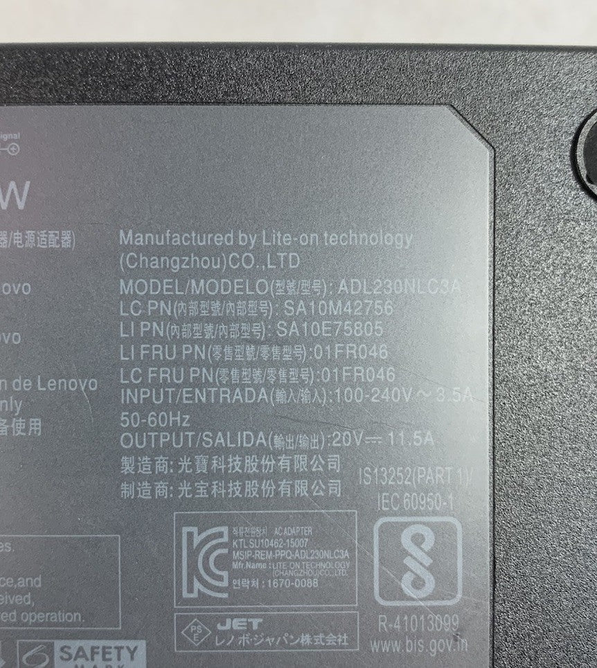 Lenovo ADL230NLC3A 230W 20V 11.5A AC Adapter Power Supply8