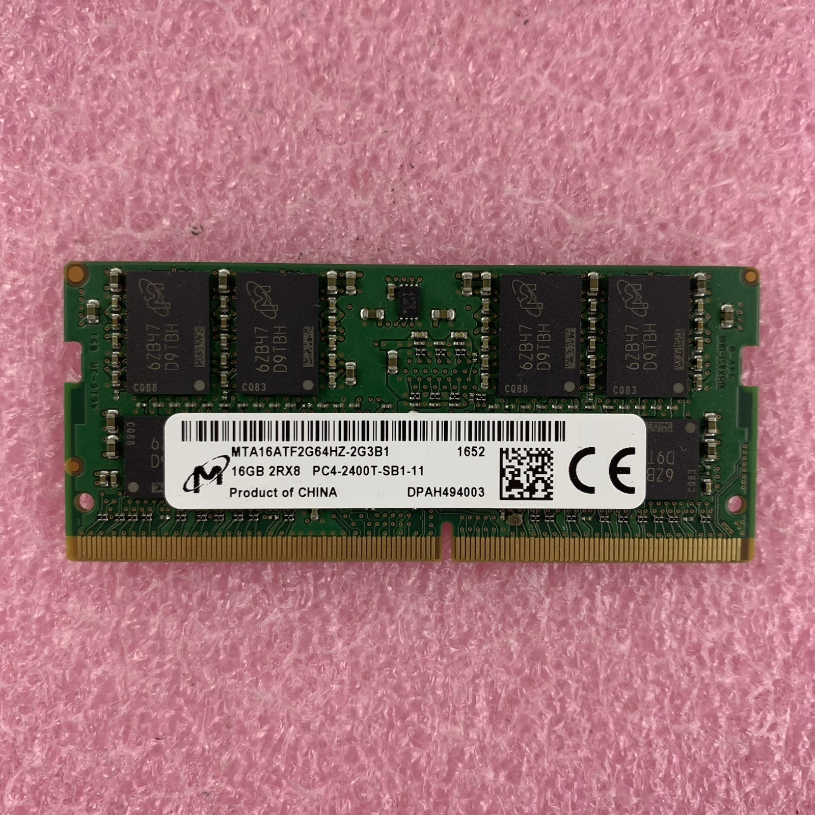 Micron MTA16ATF2G64HZ-2G3B1 16GB 1x16GB DDR4 260-Pin PC4-2400T Laptop Memory Ram1