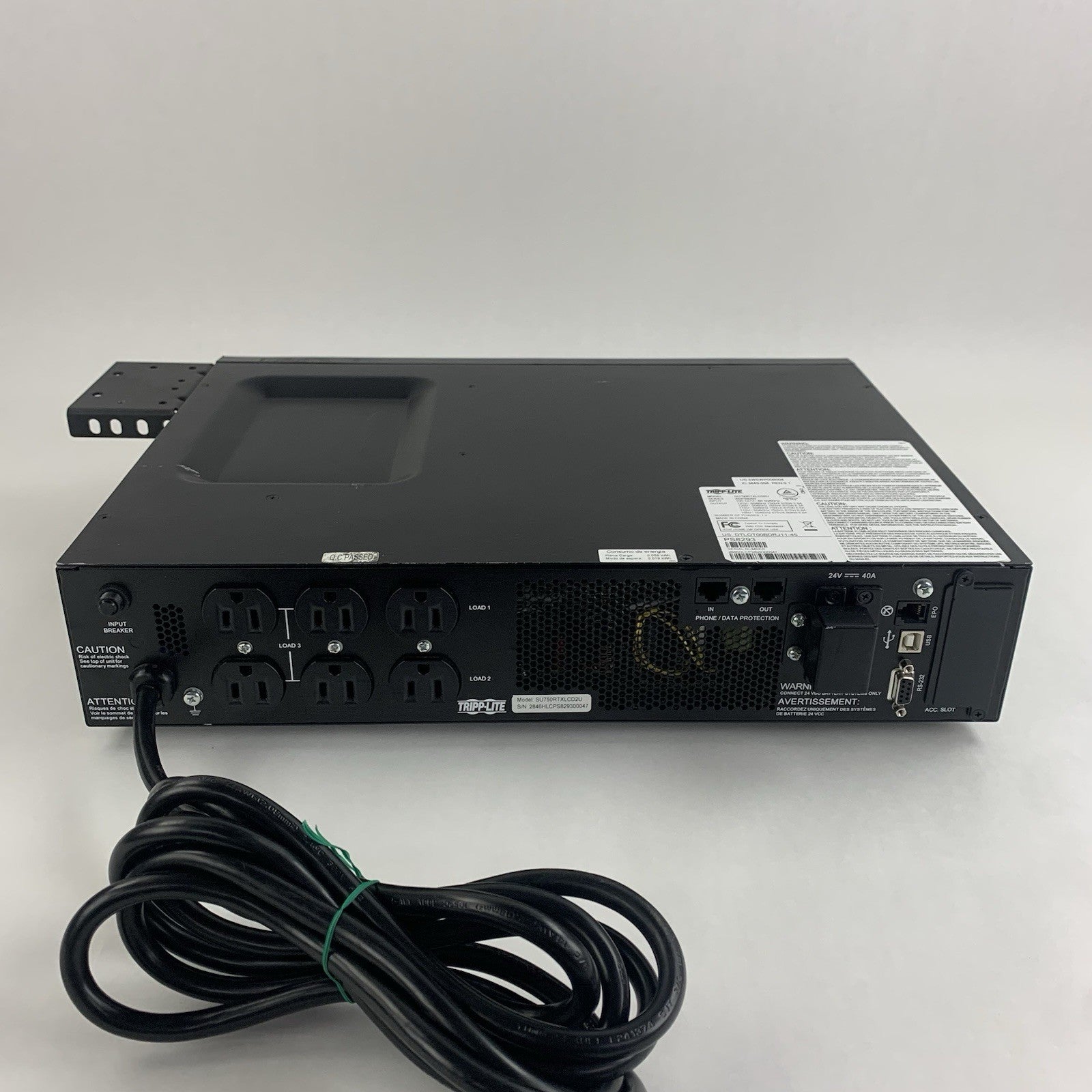 Tripp Lite SU750RTXLCD2U SmartOnline 120V 750VA 675W UPS Tested No Batteries5