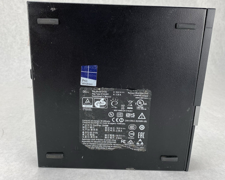 Dell OptiPlex 3040 Micro Intel Core i3-6100T 3.2GHz 8GB RAM No HDD OS Power Cord
