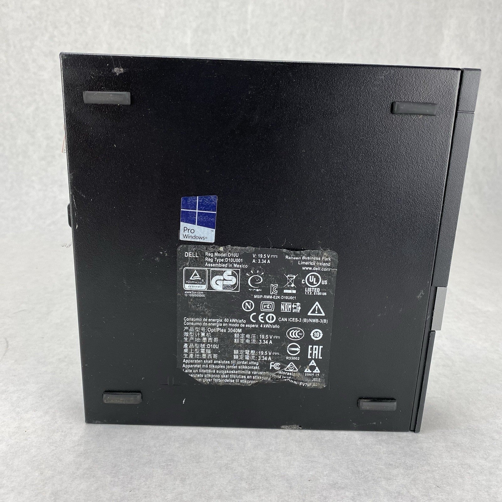 Dell OptiPlex 3040 Micro Intel Core i3-6100T 3.2GHz 8GB RAM No HDD OS Power Cord