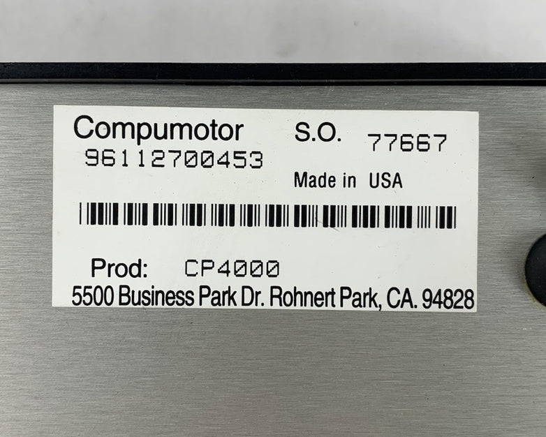Parker Compumotor 4000 CP4000 Motion Controller Control Panel - Parts or Repair