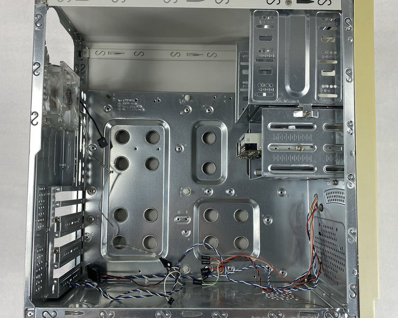 Unbranded Mid ATX Vintage Beige Computer Case No Power Supply No Internals