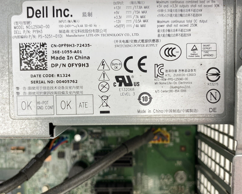 Dell OptiPlex 3010 DT Intel Core i3-3220 3.30GHz CPU 4GB RAM DVDRW No HDD OS