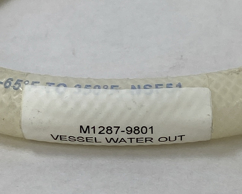 Trelleborg M1287-9801 CW100 1.25-3.5L Vessel Water Out Silicone 15” Tubing