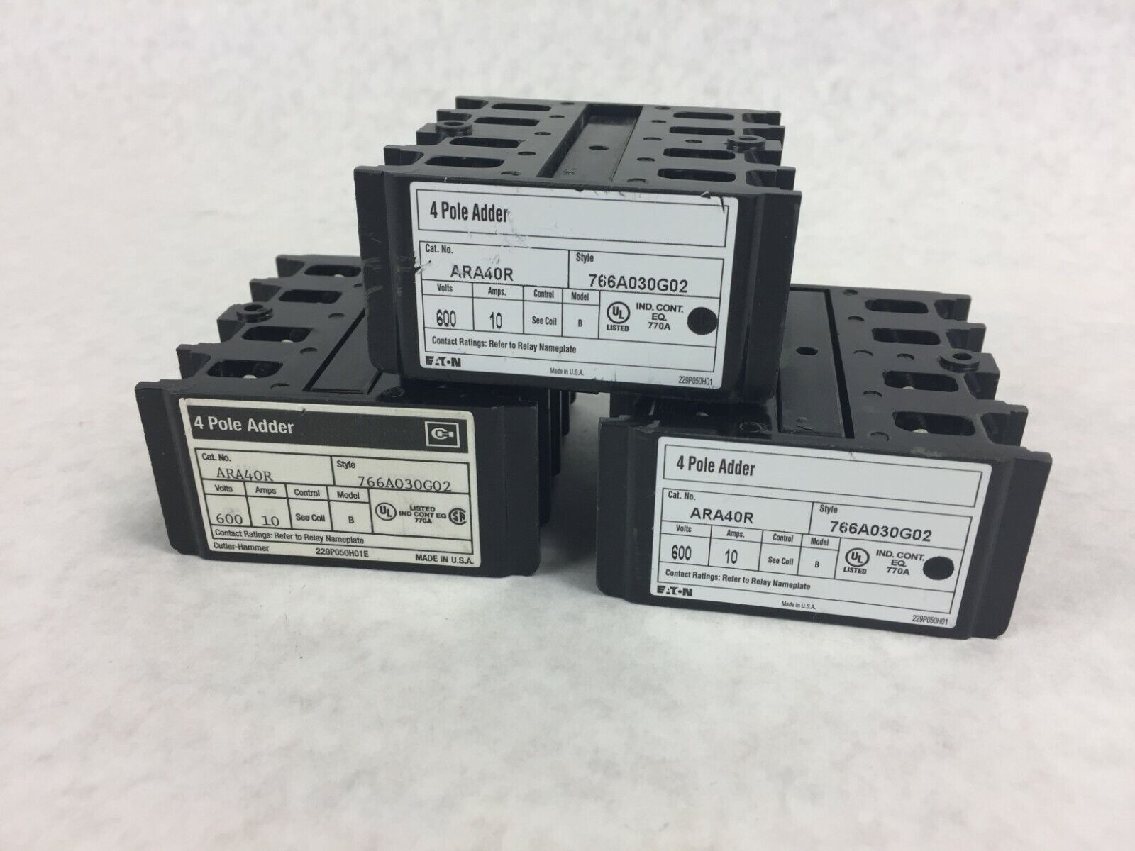 EATON 4 Pole 766A030G03 (Lot of 3)