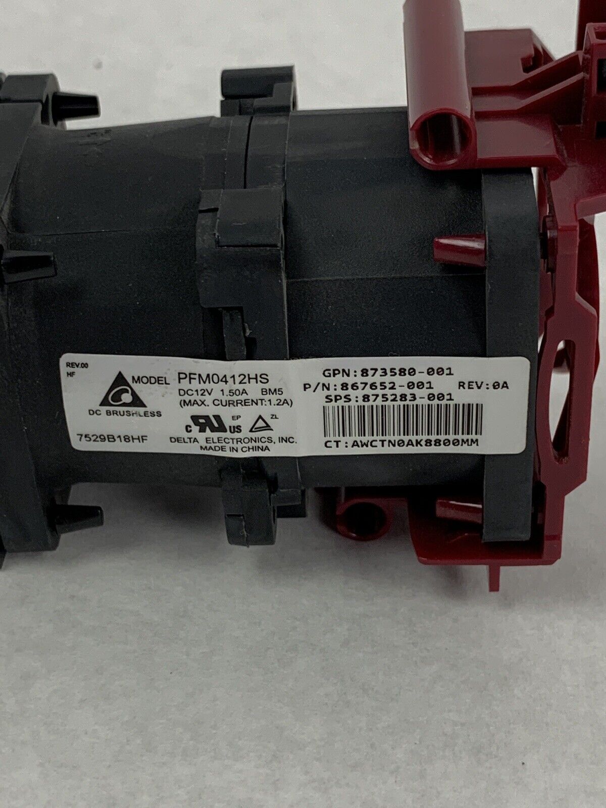 Lot Of 7 HP Cooling Fans V40W12BS1M5-08A033 792852-001 750688-001 - L52 Tested