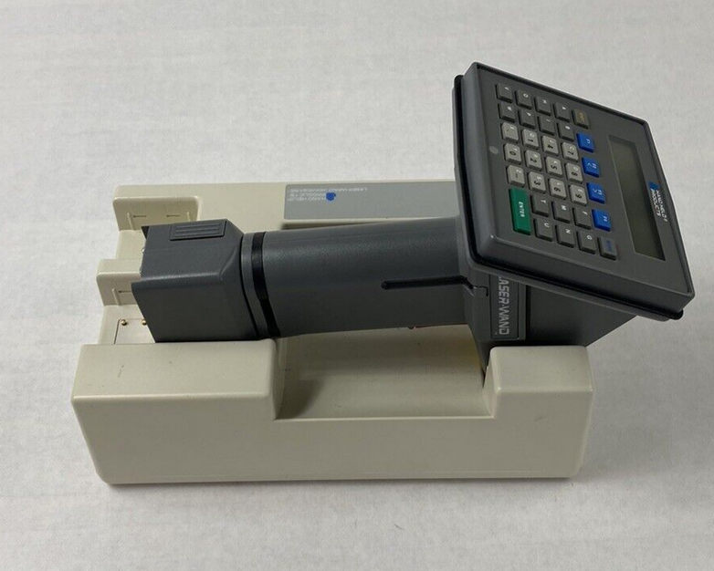 Hand Held Products Laser Wand Barcode Scanner and Cradle Untested w/ AC Adapter