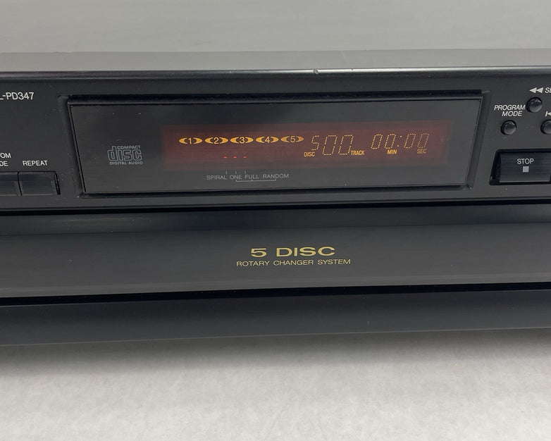 Panasonic SL-PD347 5 Disc CD Changer Player Rotary Carousel Tested No Remote