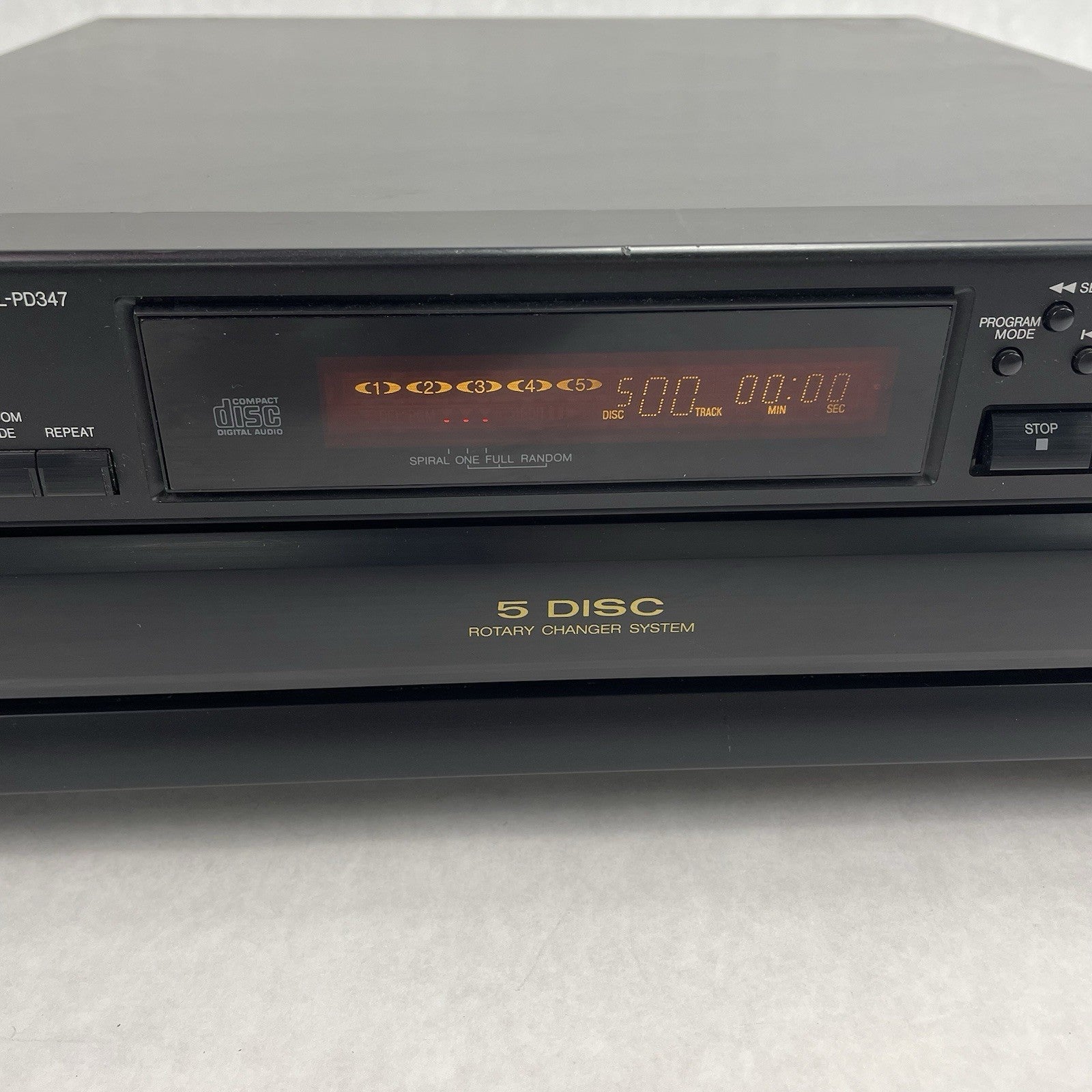 Panasonic SL-PD347 5 Disc CD Changer Player Rotary Carousel Tested No Remote