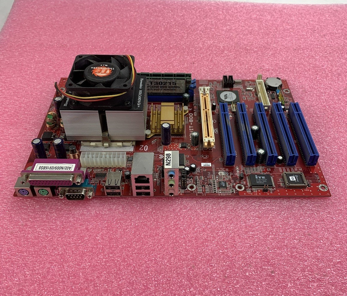 VIA KT600-8237 Motherboard AMD Athlon 1.1GHz 1GB RAM No Shield