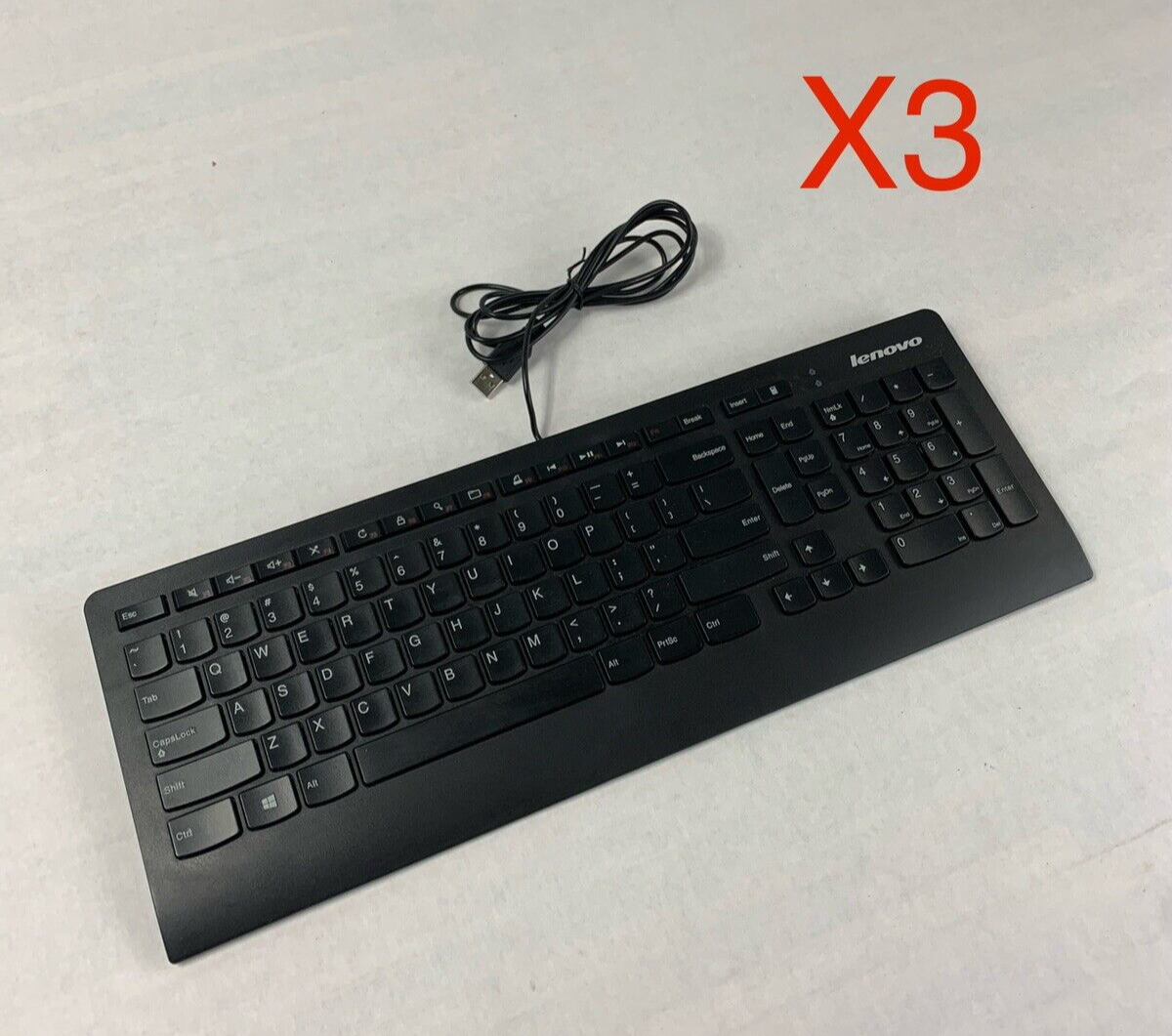 Lot of 3 Lenovo KU-0989 Keyboard 54Y9489