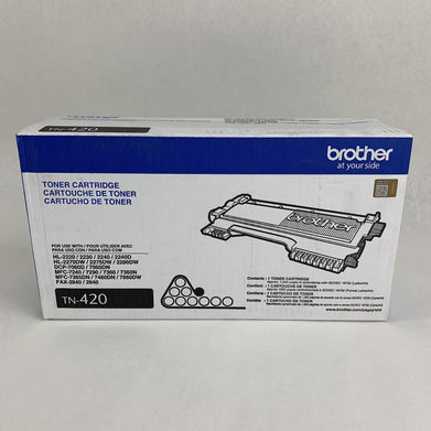 Brother TN-420 Black Toner Cartridge New OEM Sealed Box