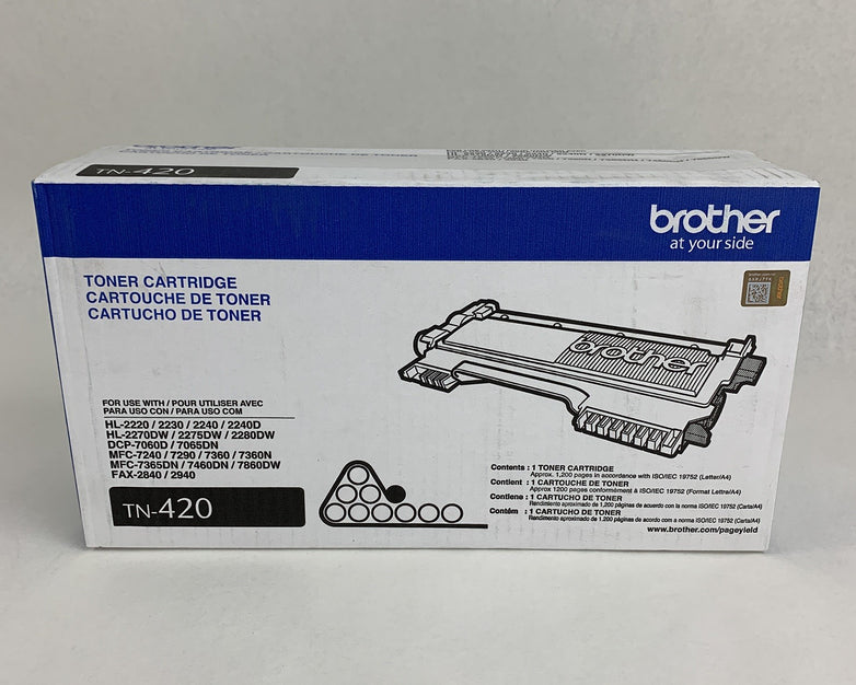 Brother TN-420 Black Toner Cartridge New OEM Sealed Box