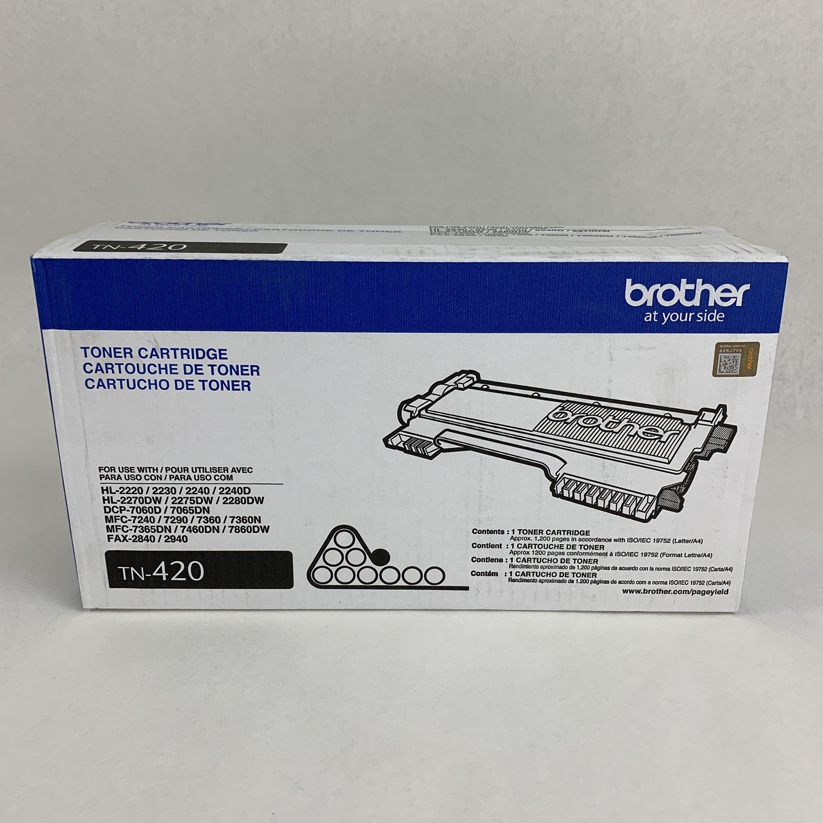 Brother TN-420 Black Toner Cartridge New OEM Sealed Box