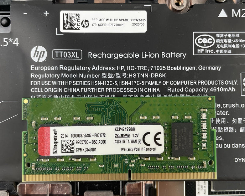 HP EliteBook 850 G6 15.6" i5-8365U 1.60 GHz 8 GB RAM No SSD/OS/AC - F3 Key