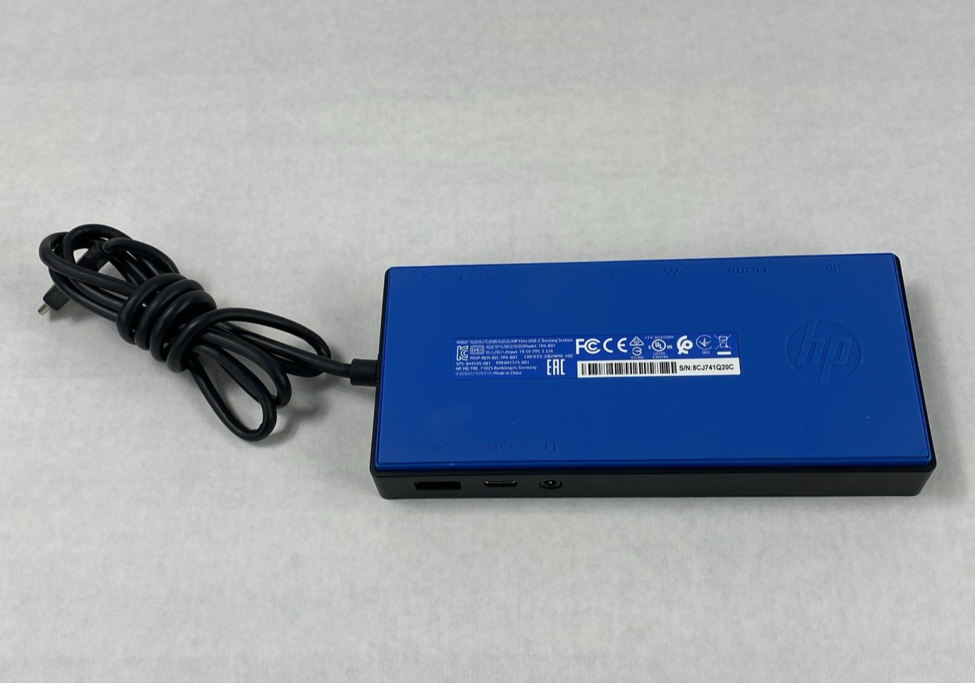 HP Elite USB-C TPA-B01 Docking Station Power Tested (Lot of 2)