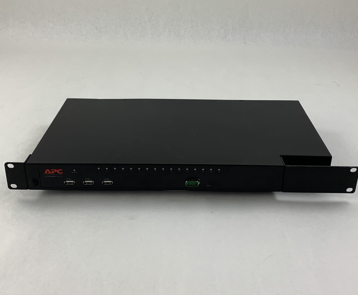 APC KVM0216A KVM USB 2G Enterprise Analog 2 Local Users 16 Ports Tested