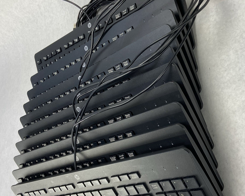 HP USB Slim Business Keyboard Model KBAR211 Part No 803181-001 Lot of 10 (Ten)